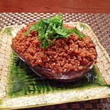 美味しい～♪米なすの肉みそ田楽☆